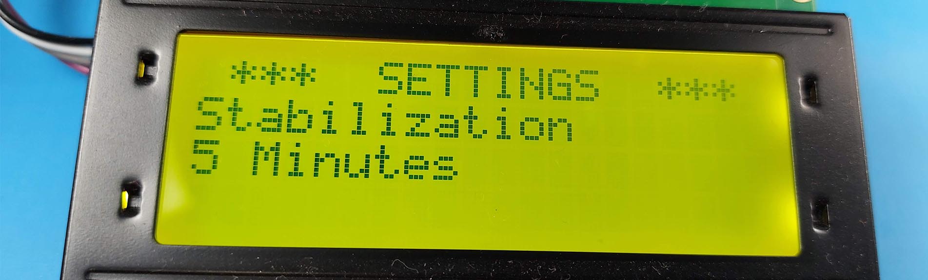 Arduino settings menu