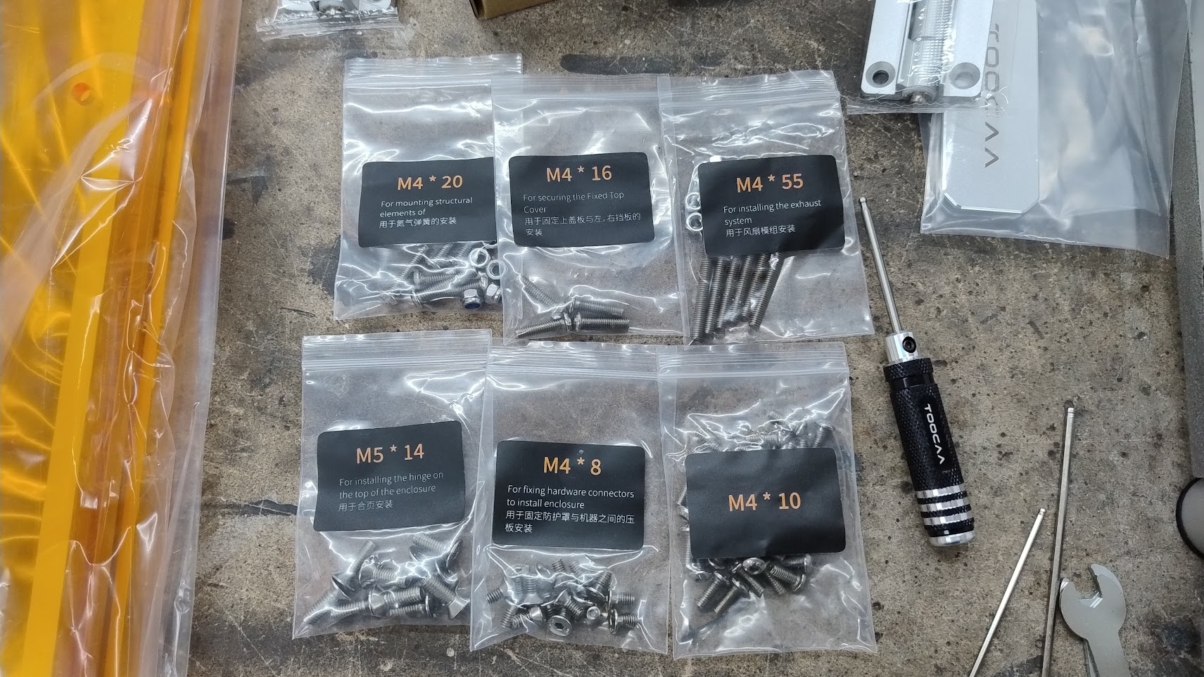 Everything was super organized and labeled.